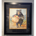 Betsy Hambleton "Picnic Bear" - watercolor - 27x23" framed