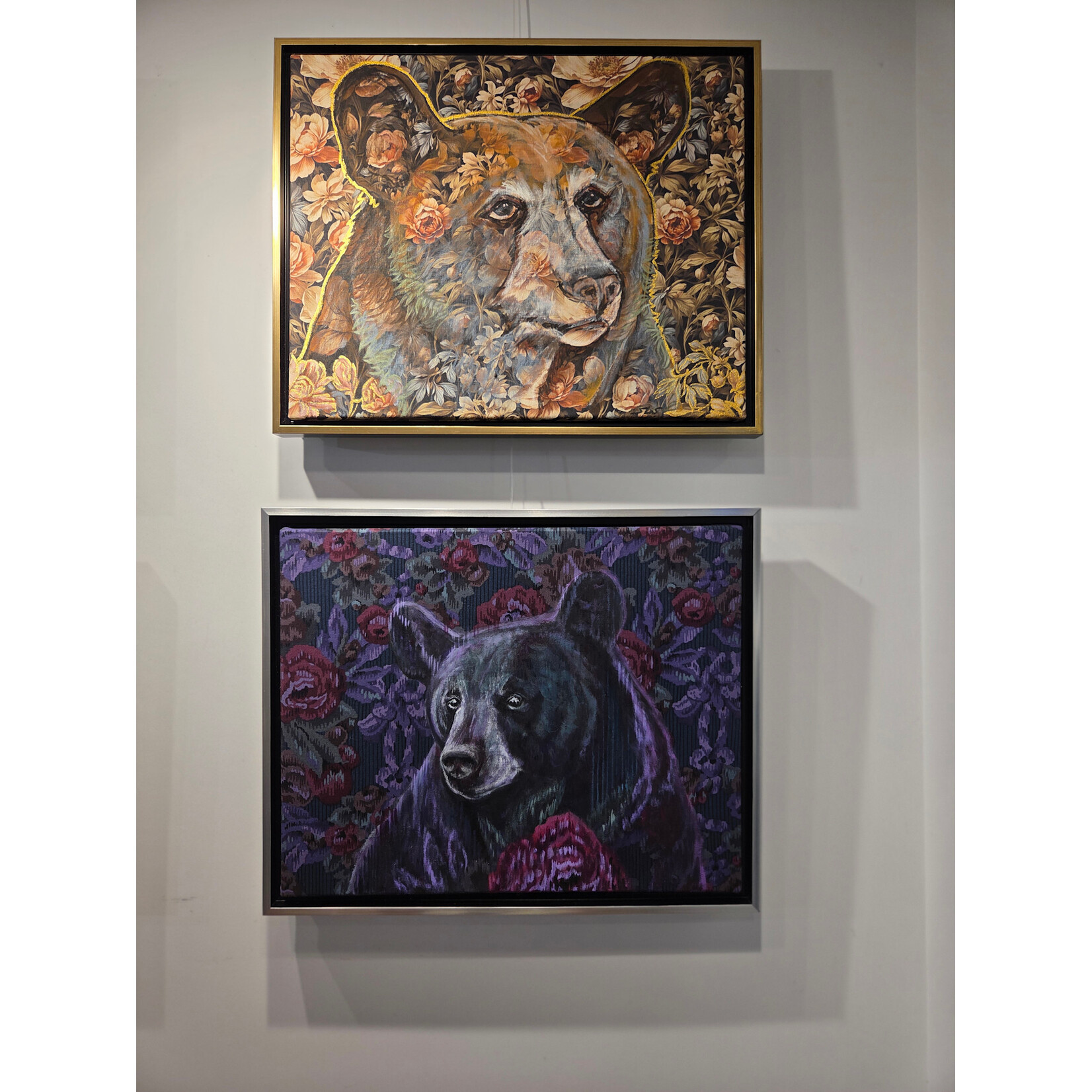 Sara L Smith "Quilter" - mixed media - 21x17" framed