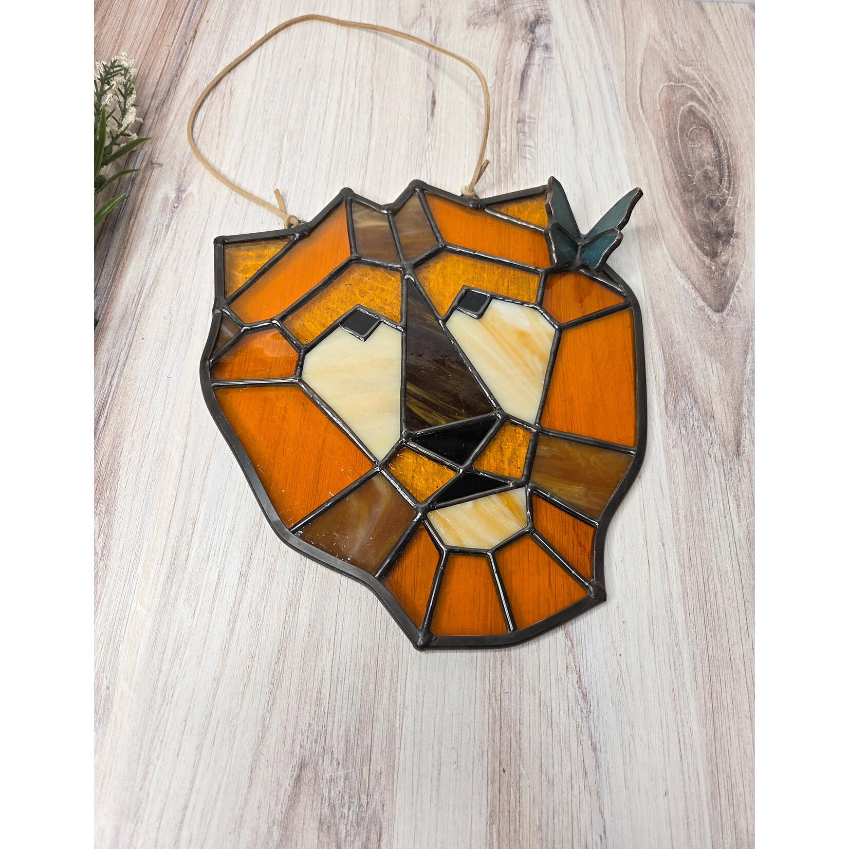 Deep Lake Creations The Lion & the Butterfly - Stained Glass