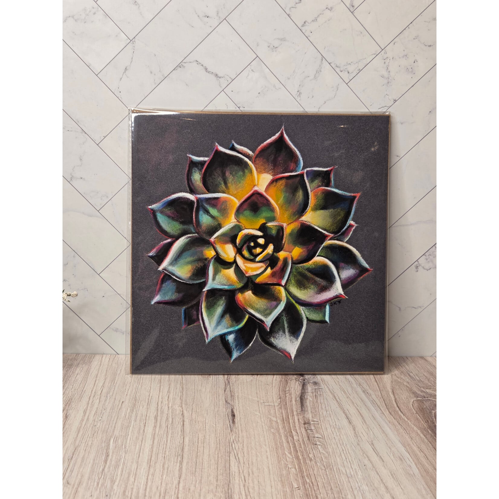 Sky Woodland Art "Succulent" - 8x8" giclee