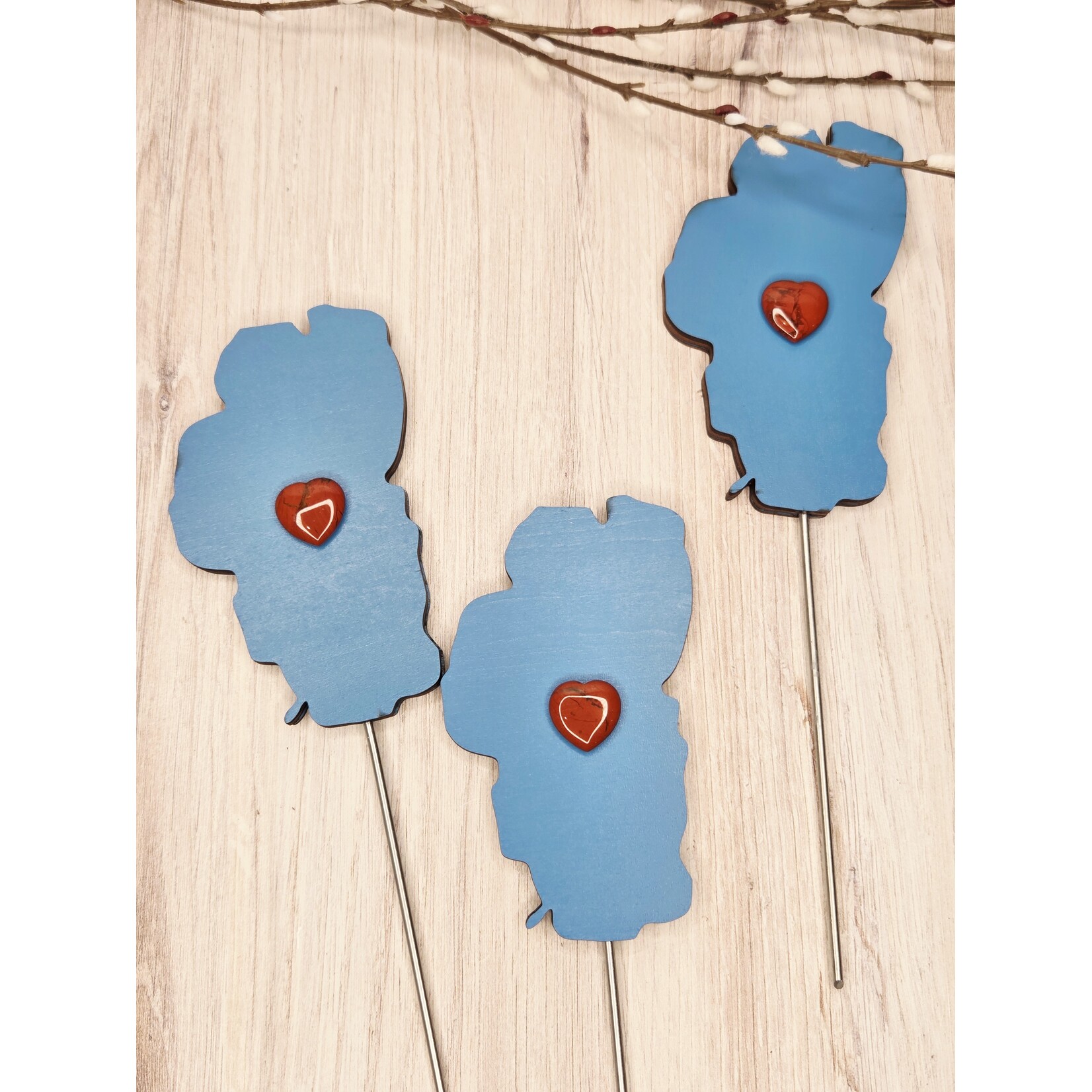 LoKo Lake Tahoe with Heart - plant stake