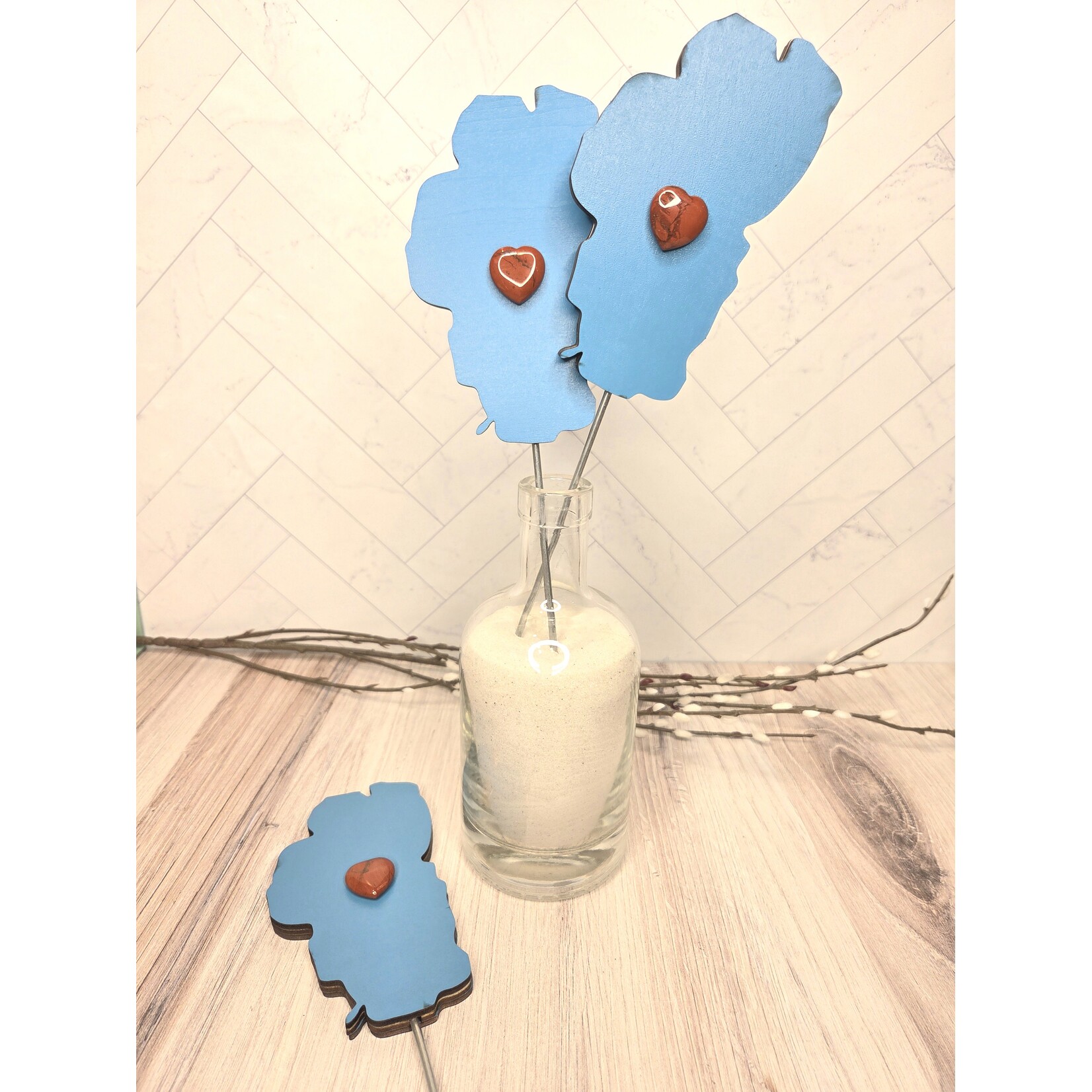LoKo Lake Tahoe with Heart - plant stake