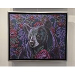 Sara L Smith "Quilter" - mixed media - 21x17" framed