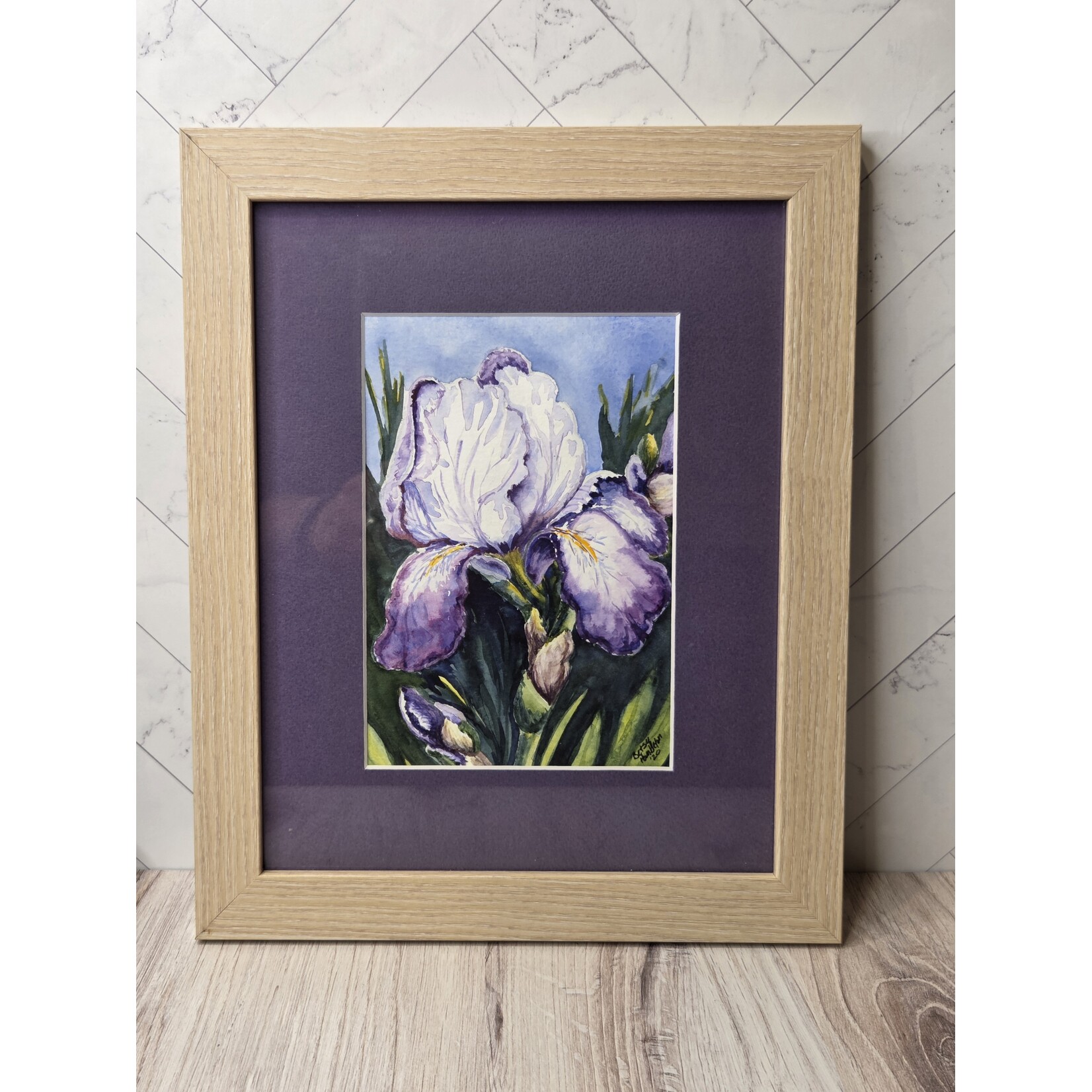 Betsy Hambleton "Wild Iris" - watercolor - 10x12" framed