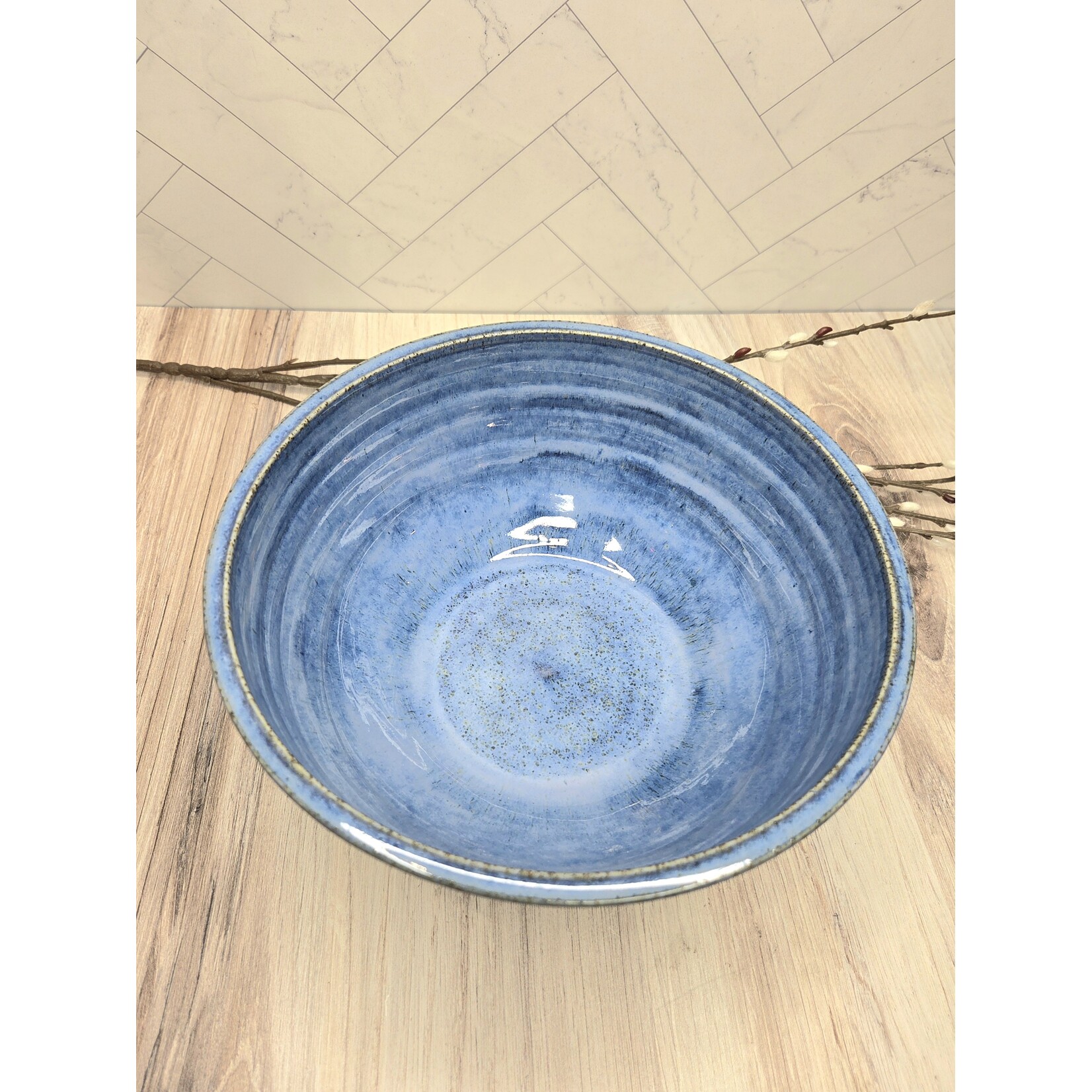 Elaine Randall Bunny Dance Ceramic Bowl  - 8.5" diameter