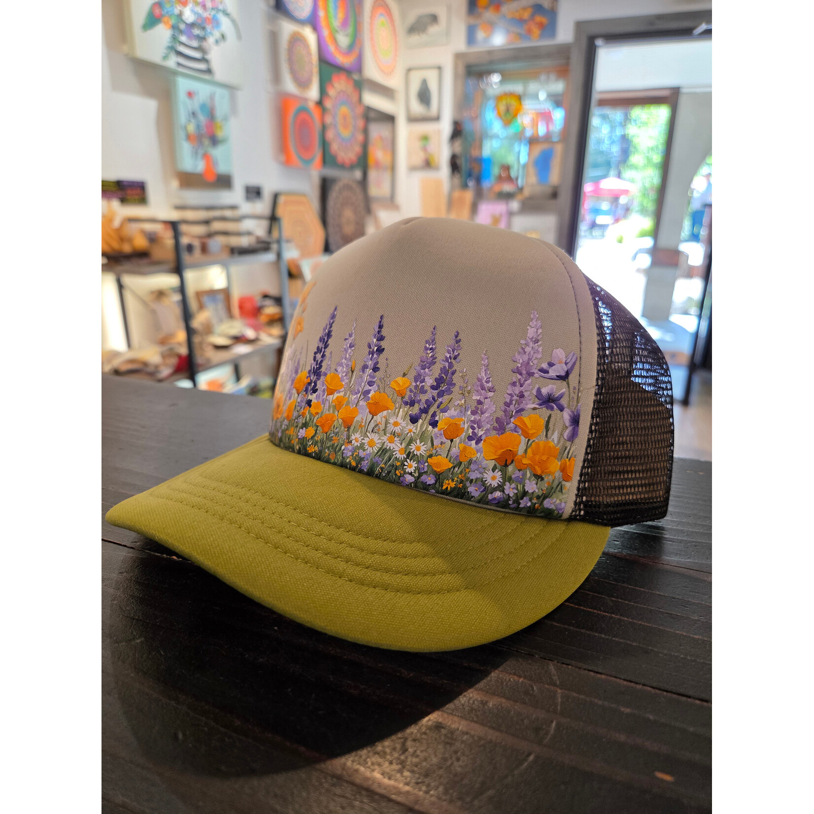 We the Trees Wildflower Hat - Foam Trucker - Green/Gray/Black - 58cm