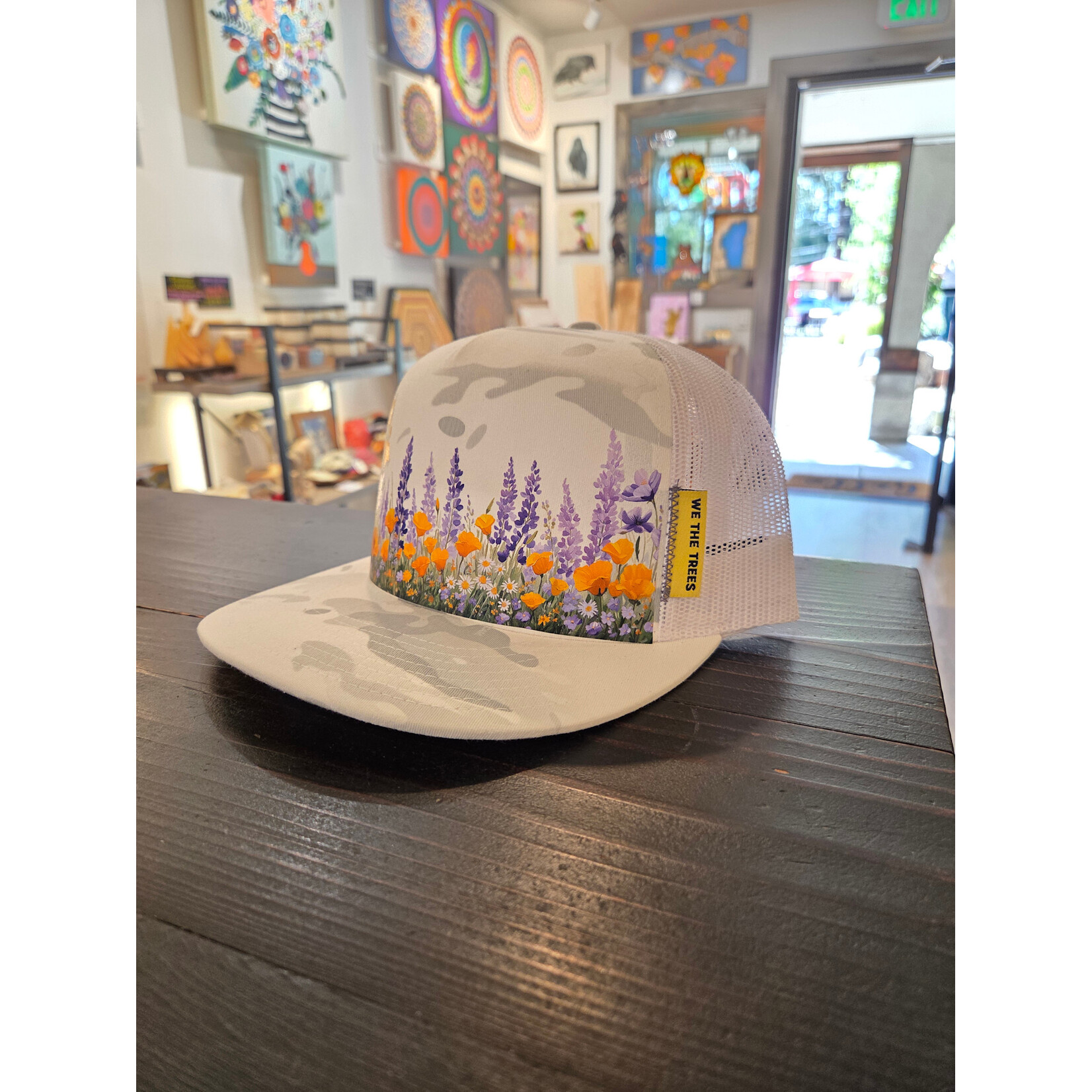 We the Trees Wildflower Hat - Flat Bill - White/Gray Camo