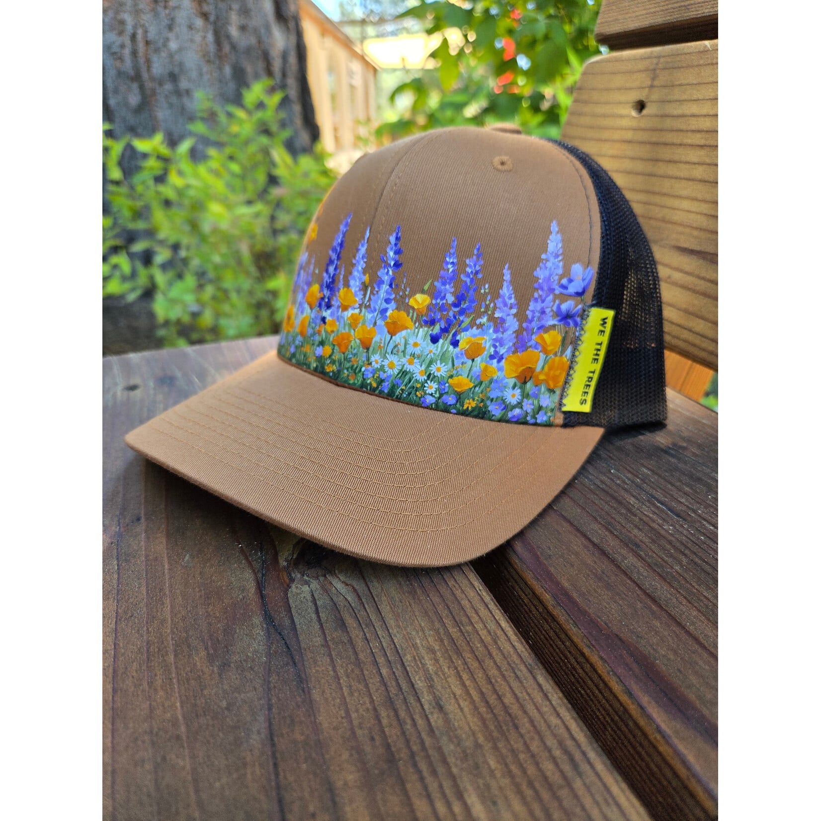 We the Trees Wildflower Hat - Classic Baseball Style - Coffee/Black