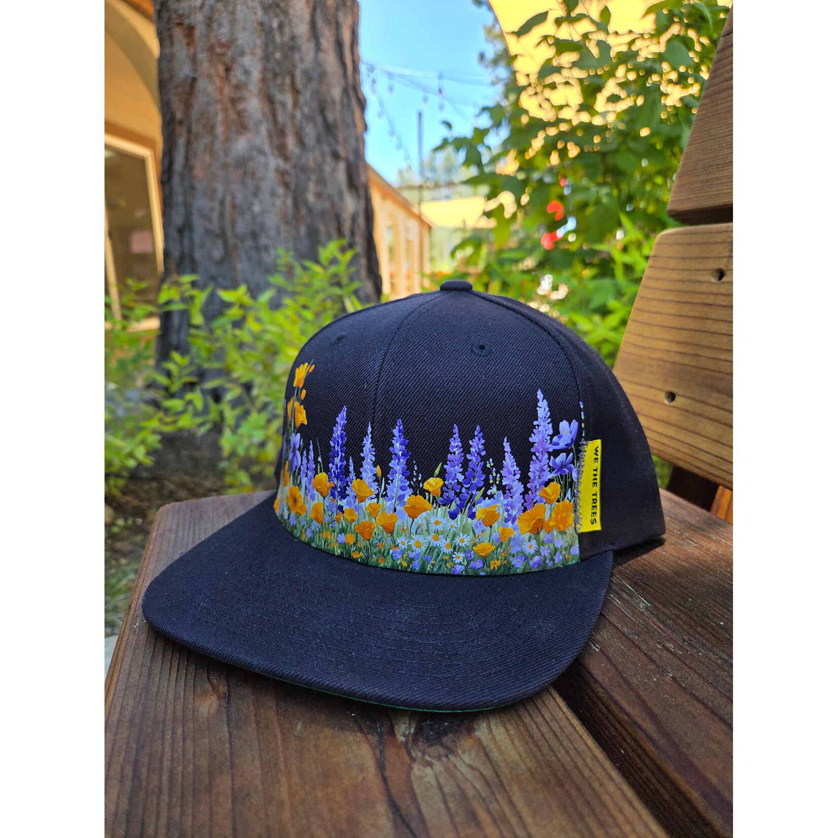 We the Trees Wildflower Hat - Flat Bill - Black