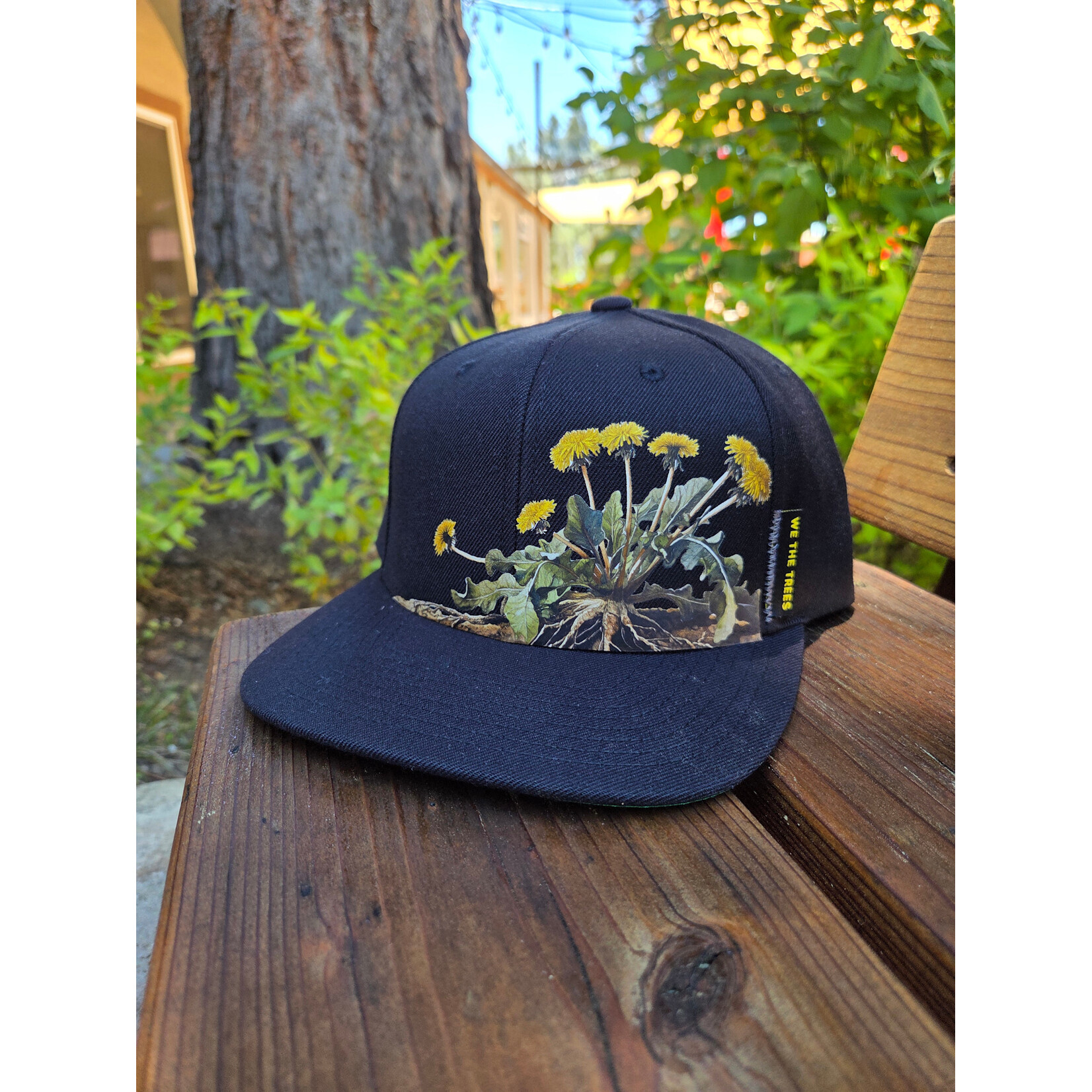 We the Trees Dandelion Hat - Flat Bill -Black