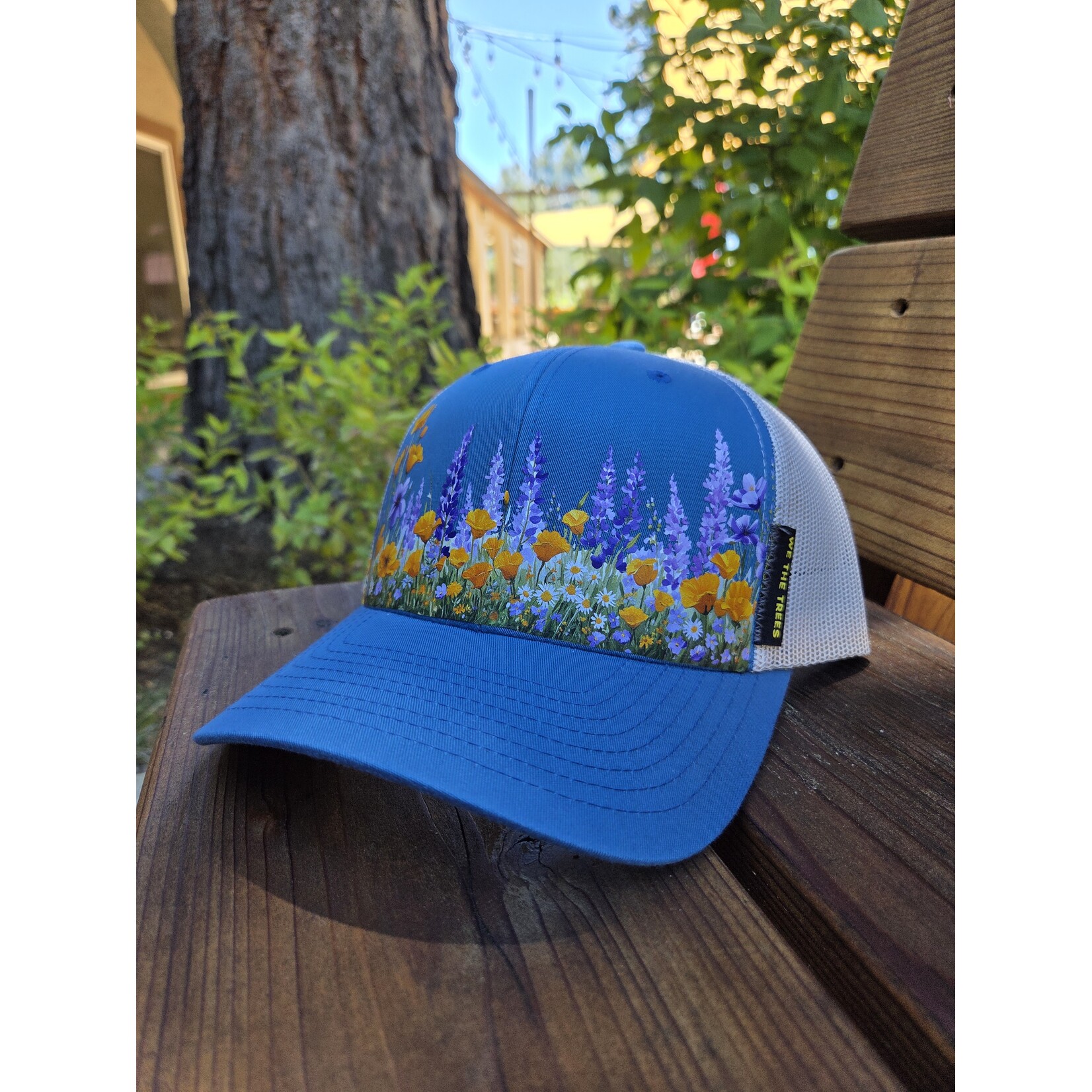 We the Trees Wildflower Hat - Classic Baseball Style - Blue/White