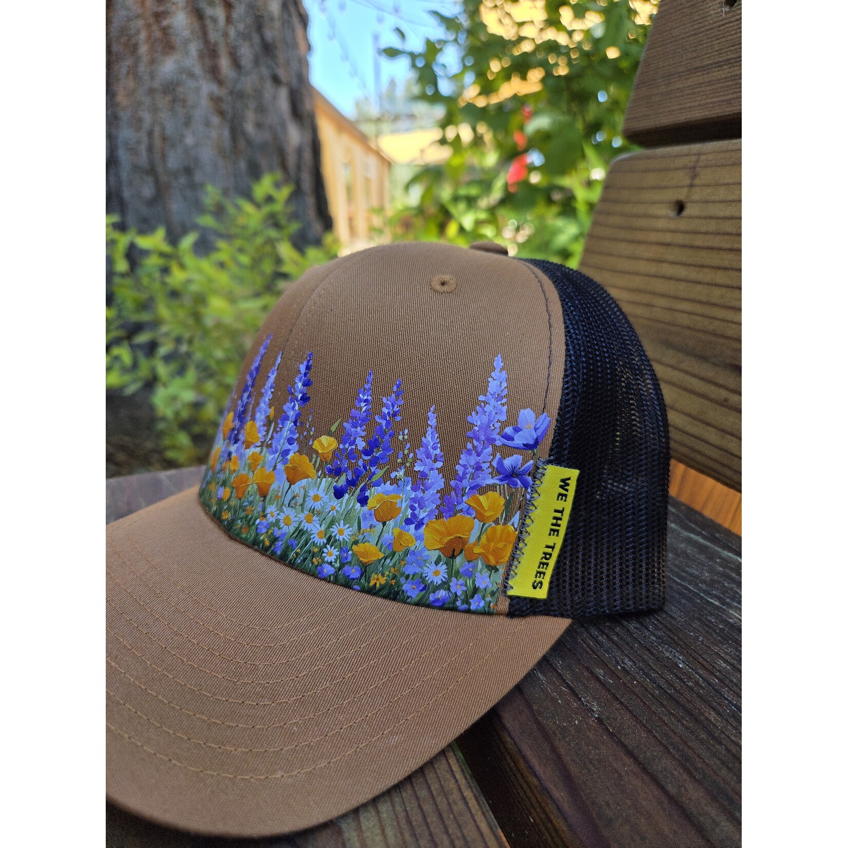 We the Trees Wildflower Hat - Classic Baseball Style - Coffee/Black