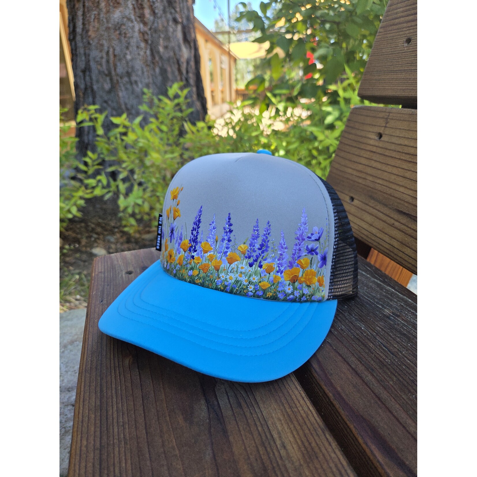 We the Trees Wildflower Hat - Foam Trucker - Blue/Gray/Black - 58cm