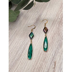 Mary Eastman Green Irridescent Costume Drops