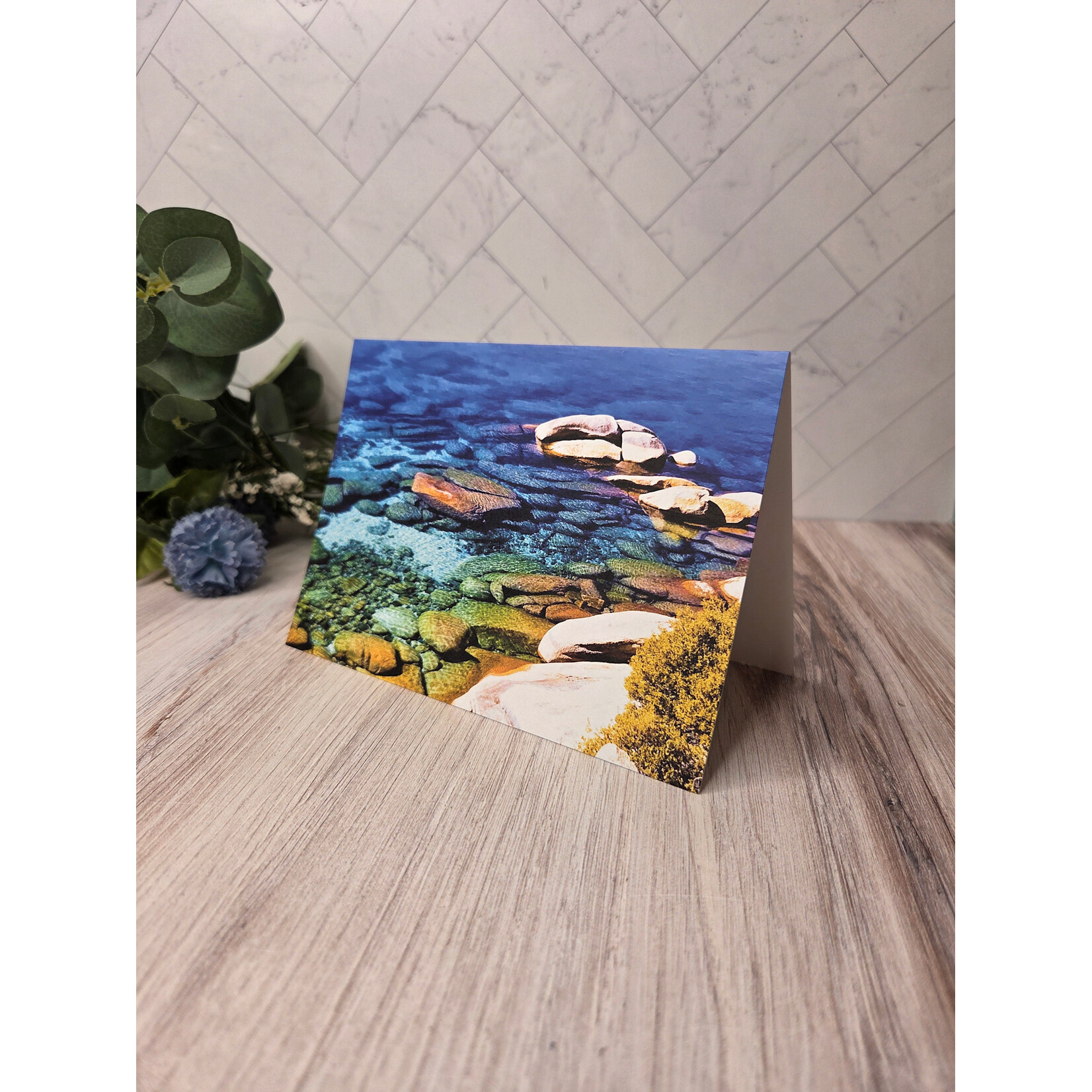 Barbara Mertz "Caribbean Water Colors of Lake Tahoe" - Blank Notecard