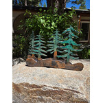 Donna Kotey Wood + Paint Pour + Resin - Group of 4 Trees