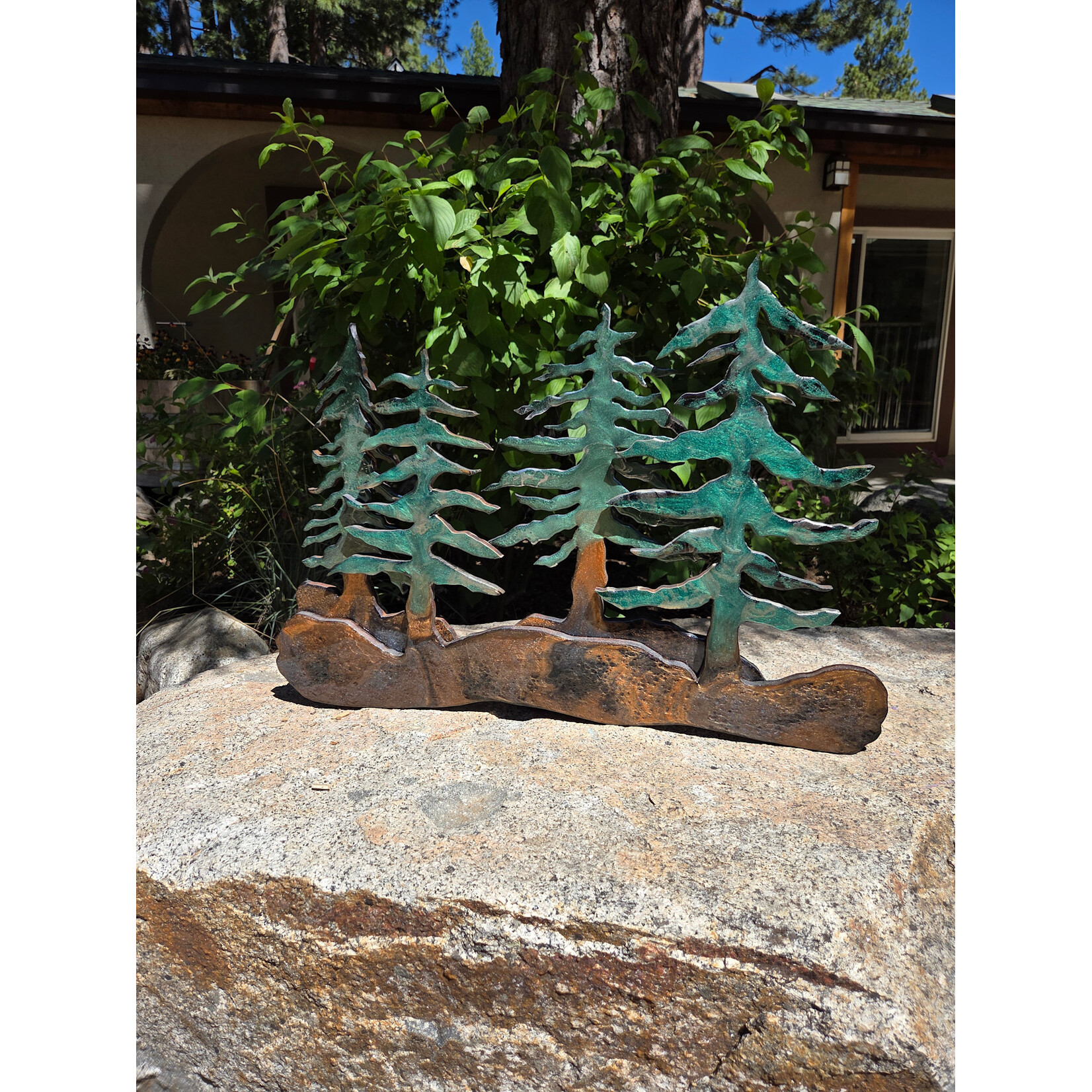 Donna Kotey Wood + Paint Pour + Resin - Group of 4 Trees