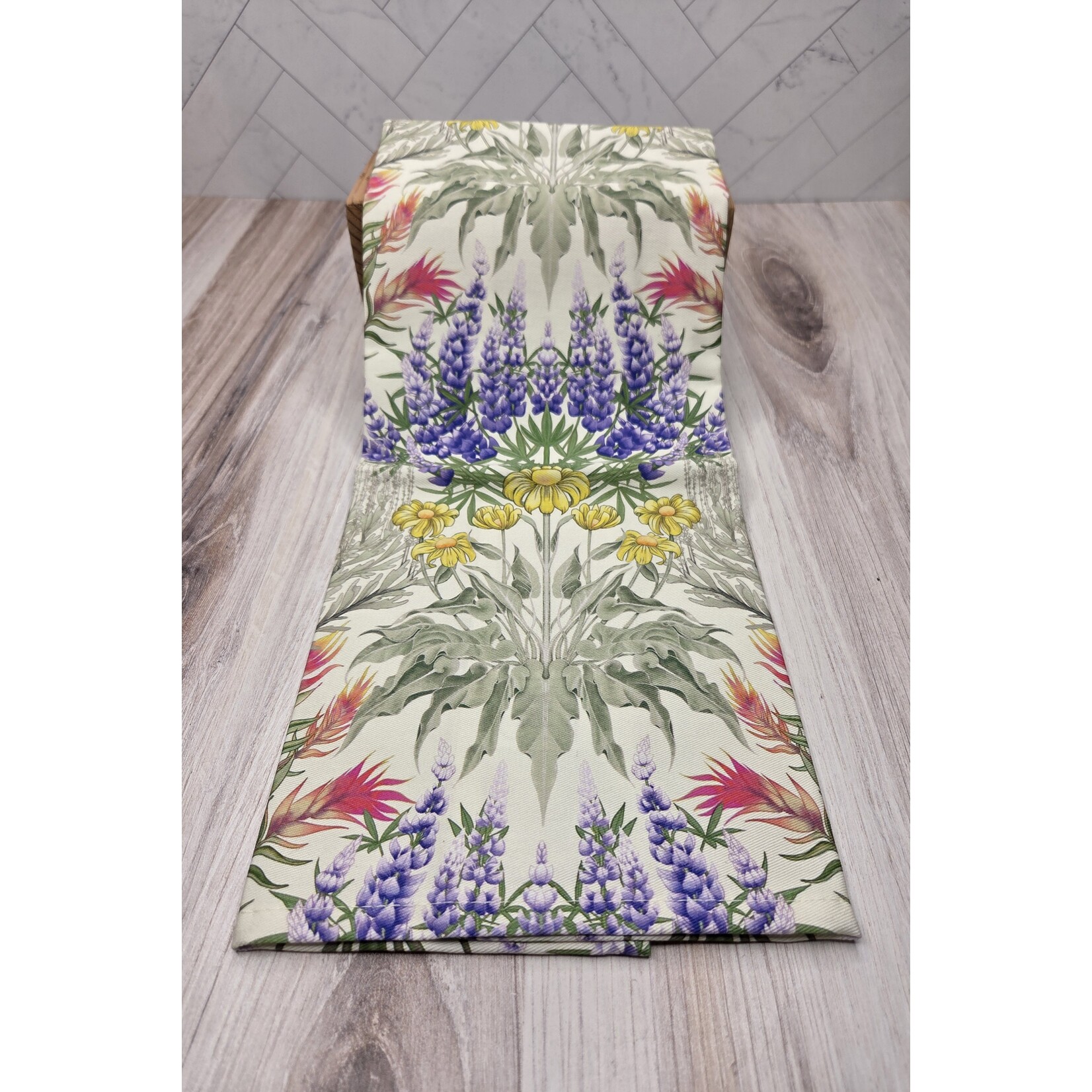 Mairin Kareli Design Tea Towel - Wildflower Millefleur Light