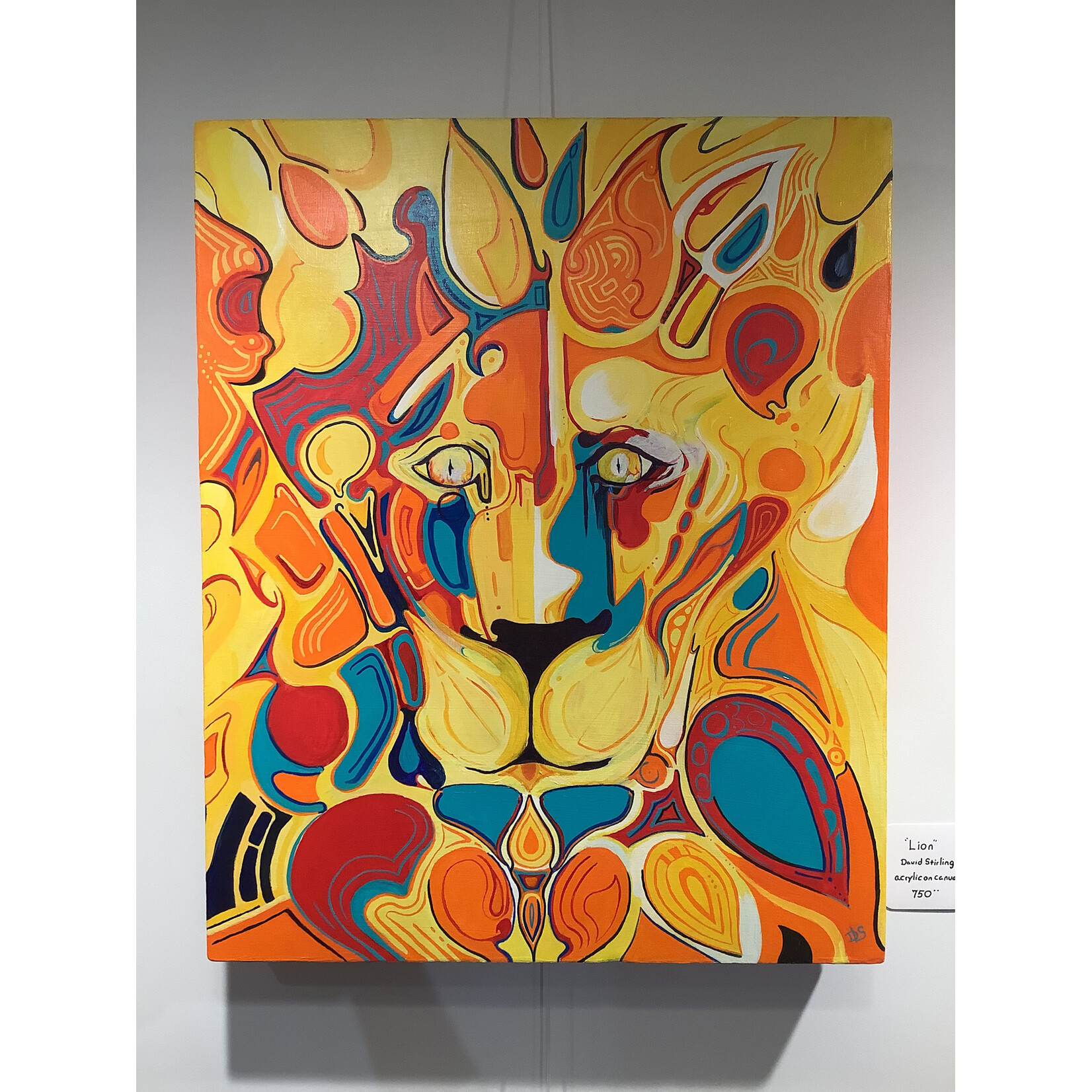 Stirling Studios Lion - Dave Stirling. - acrylic on canvas