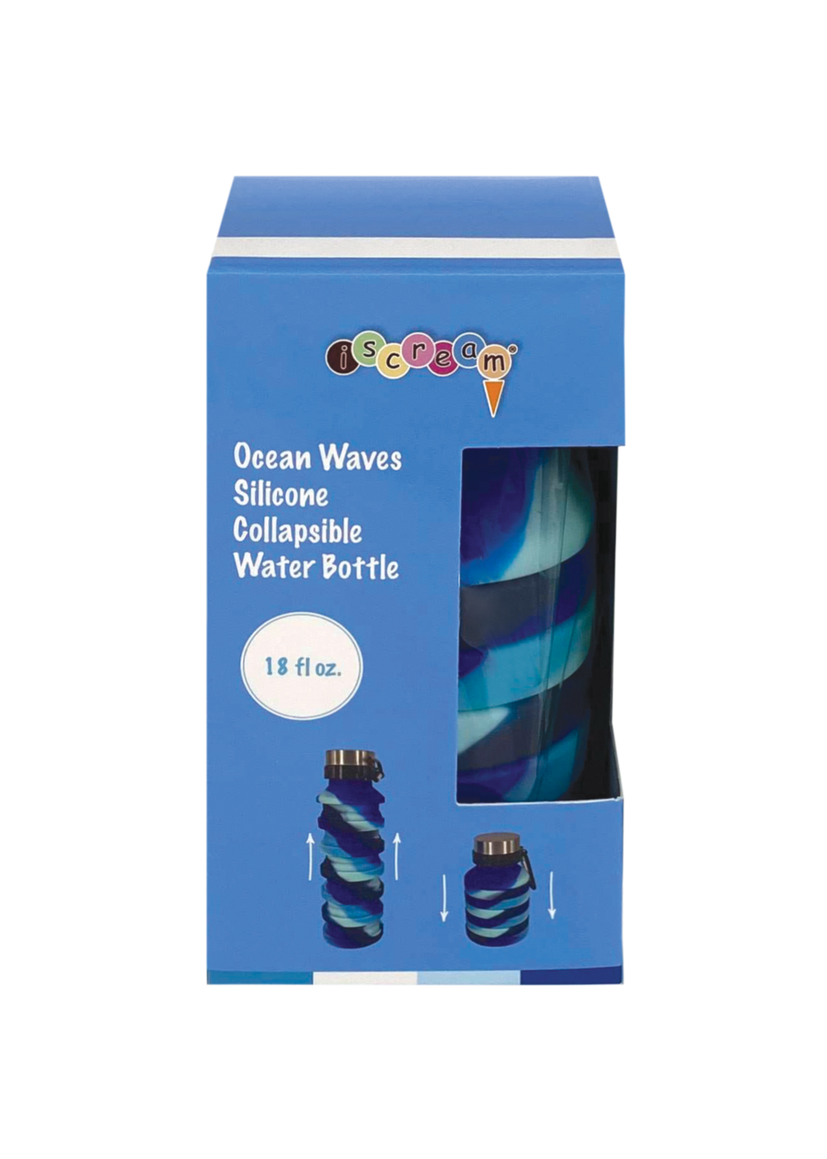 iScream Ocean Waves Collapsible Water Bottle