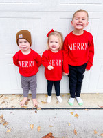 Simplistated MERRY Youth Csweatshirt Red