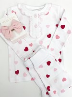 Little English Printed Jammies - Hearts