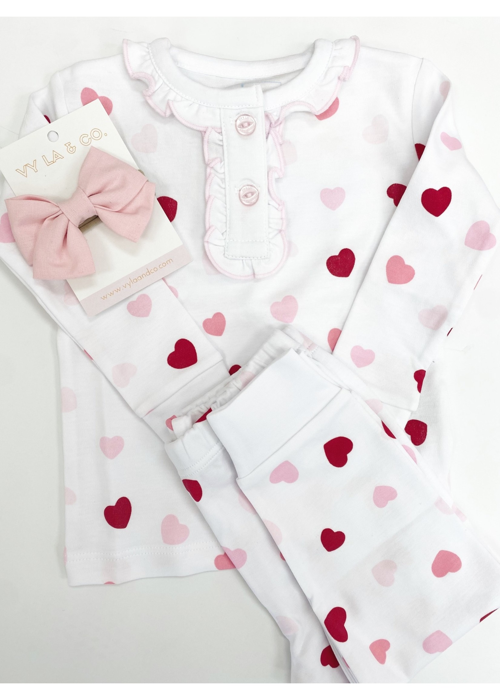 Little English Printed Jammies - Hearts