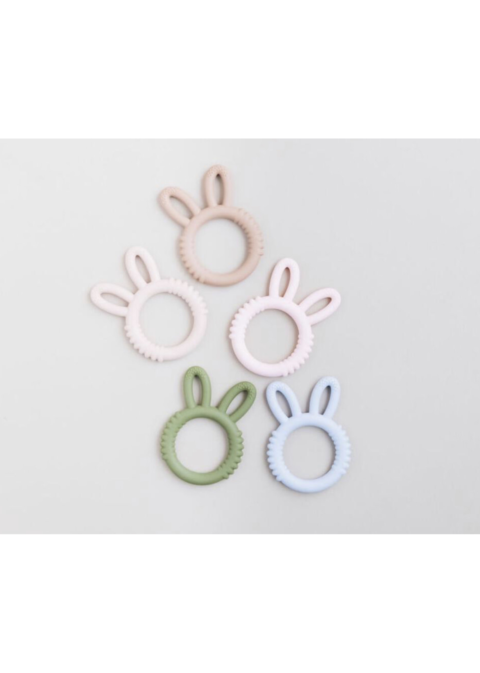 Three Hearts Silicone Bunny Teething Ring
