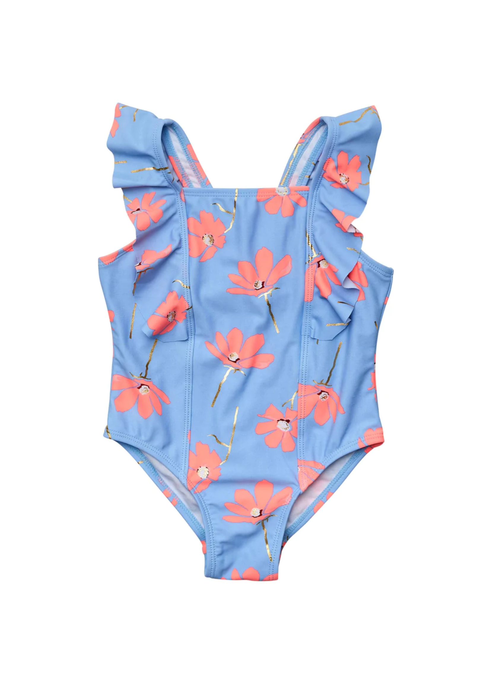 Snapper Rock Beach Bloom Ruffle Shoulder Swimsuit