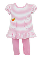 Claire and Charlie Bunny W/ Carrot Tunic Set