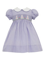 Petit Bebe S23 Petit Bebe Lilac Ging Bunny Dress