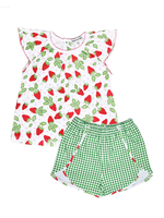 Marco & Lizzy Strawberry Patch Girls Short Set
