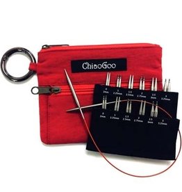 ChiaoGoo ChiaoGoo Interchangeable Twist Shortie Mini Set Red Case (2mm - 3.25mm)