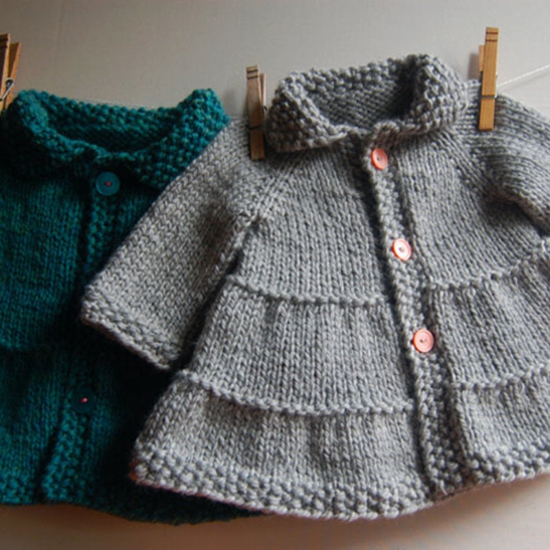 Miscellaneous Froginette Knitting Patterns Tiered Baby Coat and Jacket