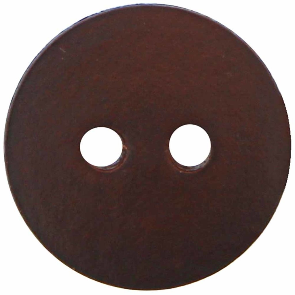Inspire Inspire Buttons 2 hole button leather brown 7/8" 9800780