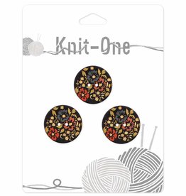 Knit-One Knit-One Button - 2 Hole Coconut Button - 23mm (7â„8â€³) - Black