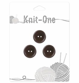 Knit-One Knit-One Button - 2 Hole Wood Button - 18mm  - Brown