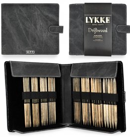 Lykke Needles Lykke Double Pointed Needle Set - 6" Driftwood Large - Grey Denim Case