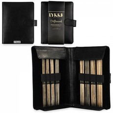 Lykke Needles Lykke Double Pointed Set - 6" Driftwood Small - Black Faux Leather Case
