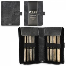 Lykke Needles Lykke Double Pointed Needle Set - 6" Driftwood Small - Grey Denim Case