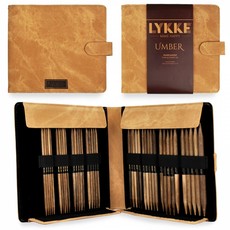 Lykke Needles Lykke Double Pointed Needle Set - 6" Umber Driftwood Large - Umber Case