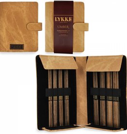 Lykke Needles Lykke Double Pointed Needle Set - 6" Umber Driftwood Small - Umber Case
