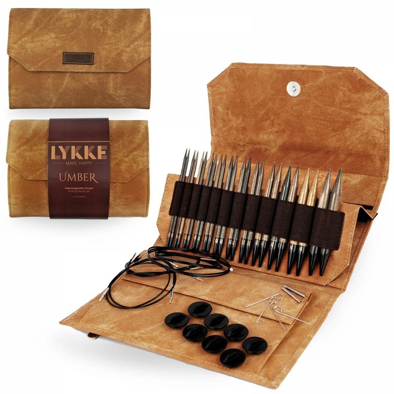 Lykke Needles Lykke Interchangeable Set - 5" Umber Driftwood - Umber Case