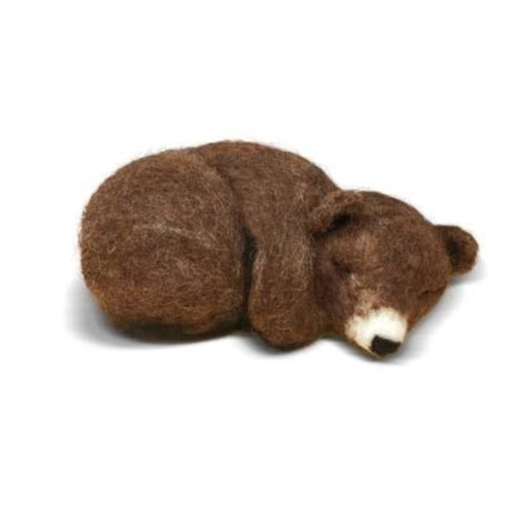 Sleepy Brown Bear Needle Felting Kit