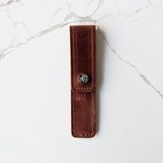 Thread and Maple Thread and Maple Leather Cable Needle Pouch - Whiskey