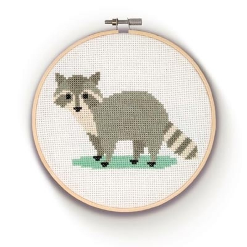 Crafty Kit Co. Cross Stitch Kit - Racoon