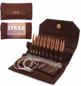 Lykke Needles Lykke Interchangeable Set - 3.5" Cypra - Brown Vegan Suede Case