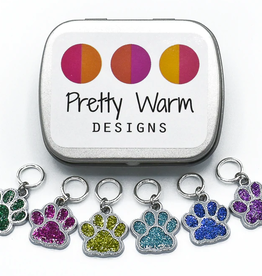 Pretty Warm Designs Pretty Warm Designs - Paw Charm Ring Stitch Marker