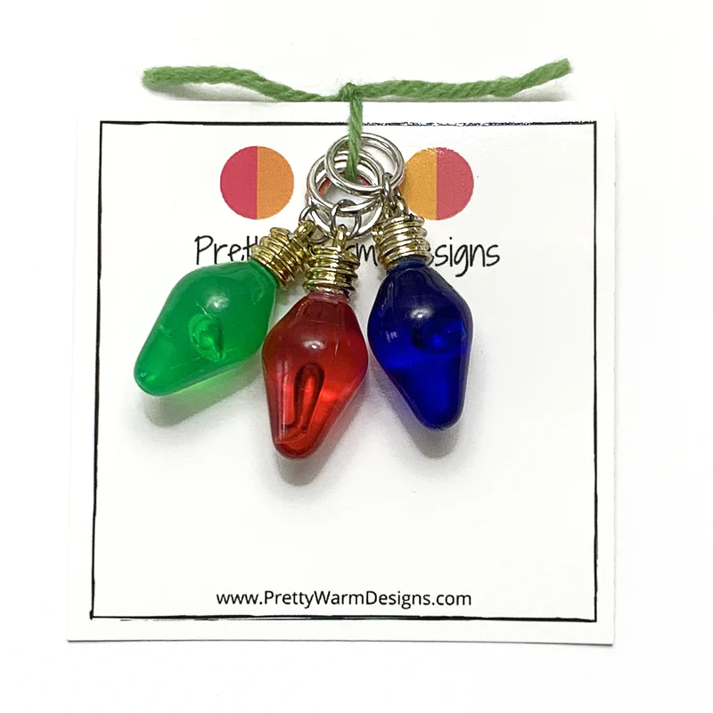 Pretty Warm Designs Pretty Warm Designs - Christmas Lights Stitch Markers