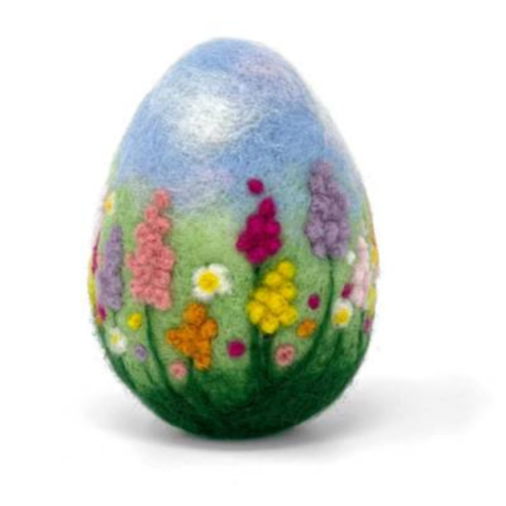 Crafty Kit Co. Needle Felting Kit - Cottage Garden Egg